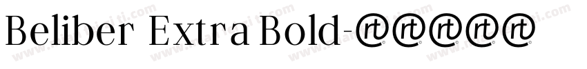 Beliber Extra Bold字体转换